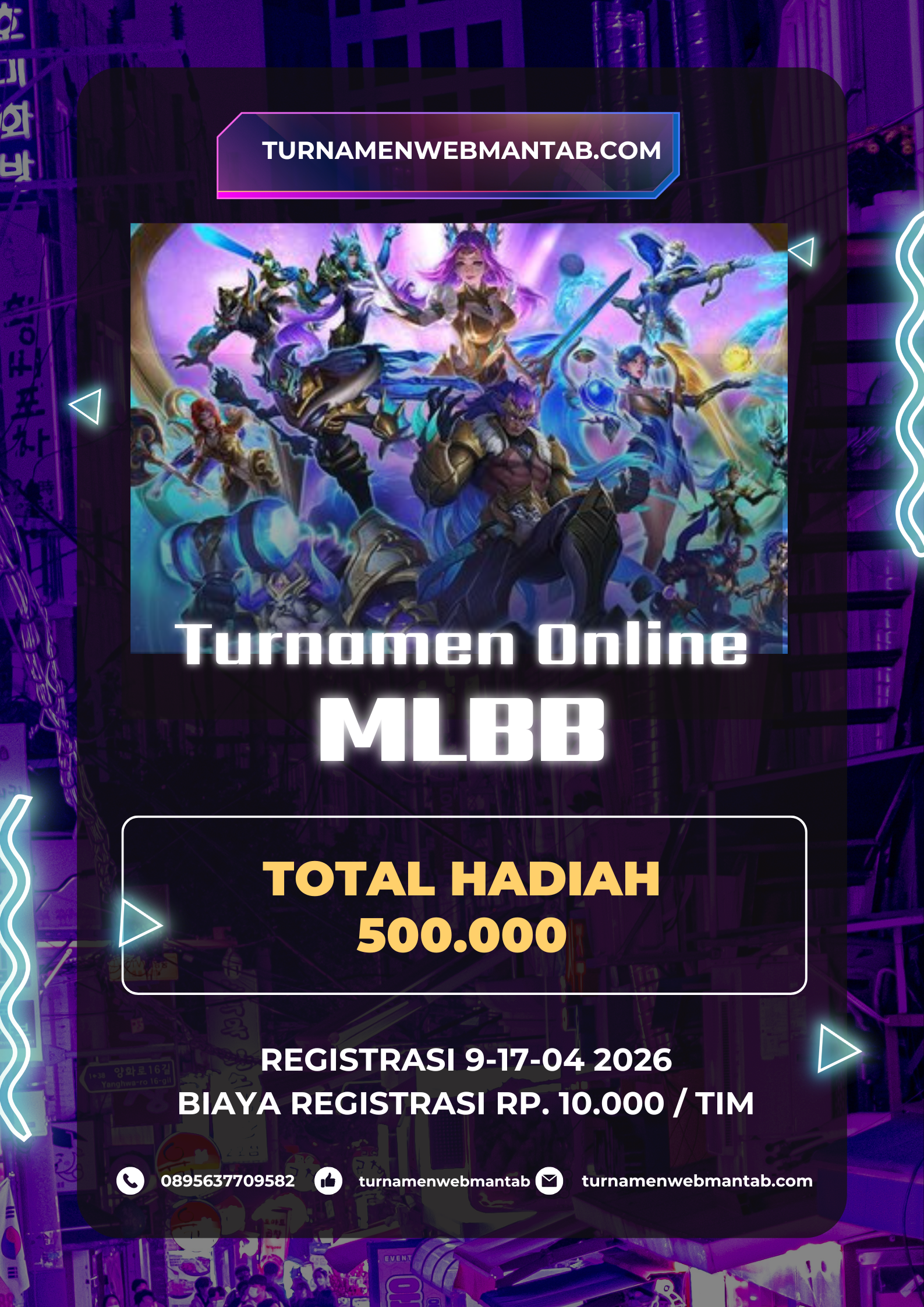 Poster Turnamen MOBILE LEGENDS BATCH #2